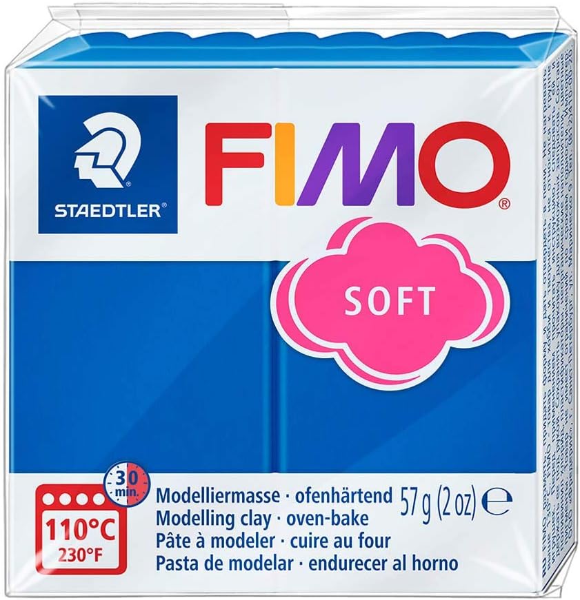 Fimo Oven Bake Clay . Starter set 6 x 56g Blocks in assorted Colours. by Fimo 1 farblich sortiert, 1
