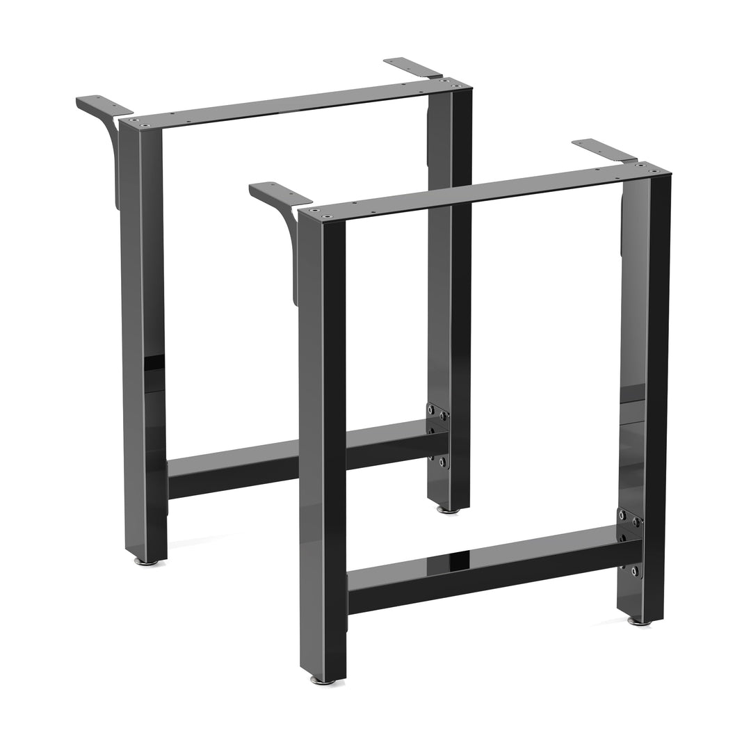 Wiltec Tischkufen Tischbeine aus Vierkantprofilen 60x72cm lackierter Stahl klarlackbeschichtet Tisch