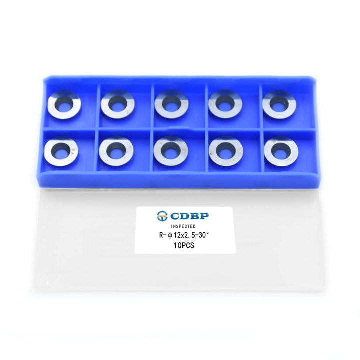 CDBP 12 mm runde Hartmetall-Einsätze, Indexierbar, passend für DIY Drehmaschine Holzdrehwerkzeuge, C