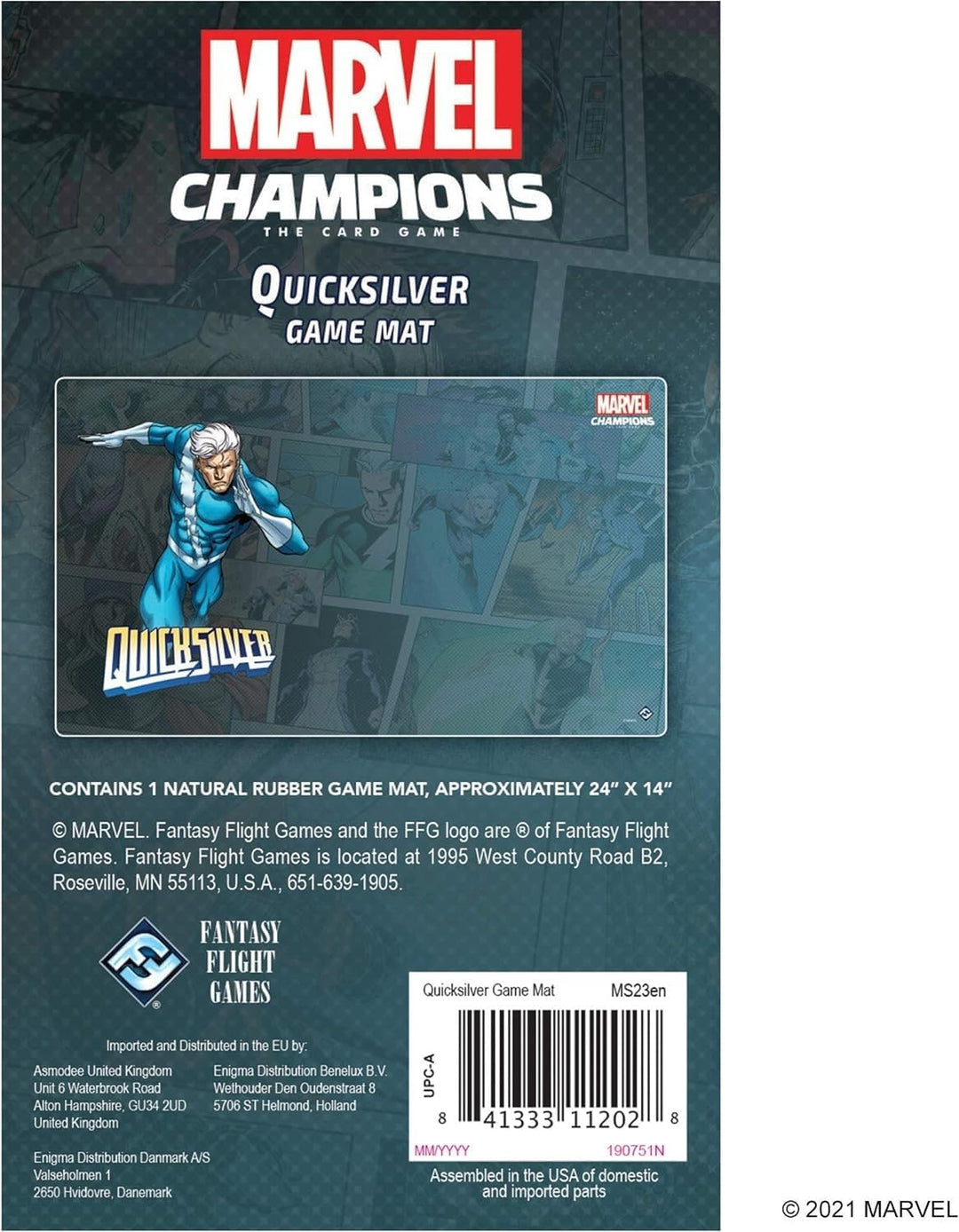 Fantasy Flight Games, Marvel Champions: Quicksilver Game Mat, Card Game, Ages 14+, 1-4 Players, 60 M