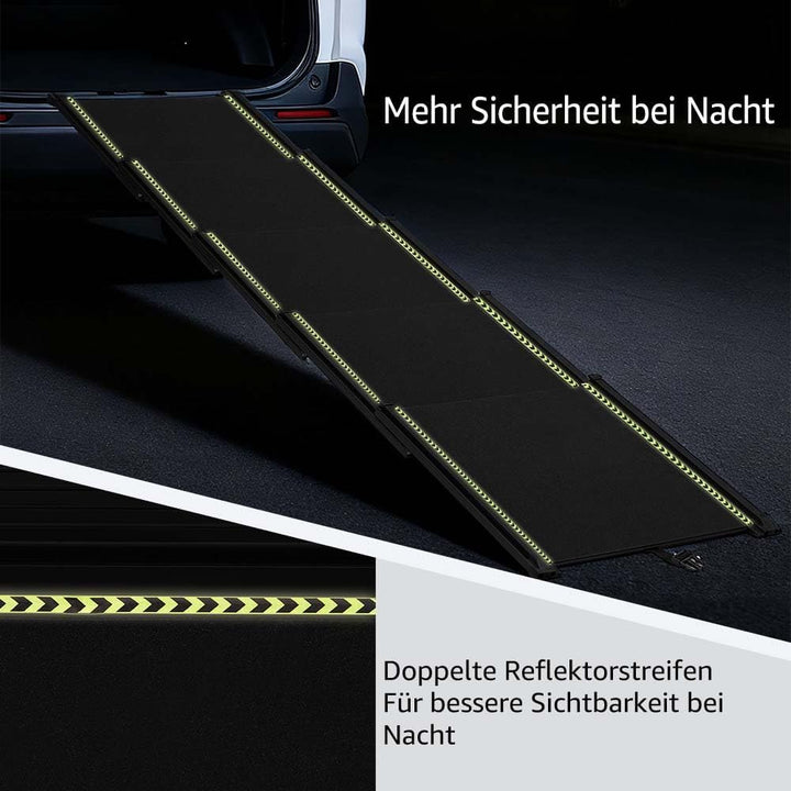 unipaws 190 cm extra Lange Hunderampe für Auto, SUV & LKW, ausziehbare tragbare Haustier-Treppenramp