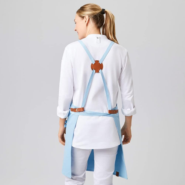 EXNER Grill- & Latzschürze aus 100% Baumwolle – Robuste Canvas-Schürze mit Taschen & Kreuzbindung –