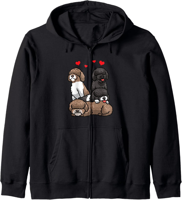 Perro de Agua Español Hund Spanischer Wasserhund Kapuzenjacke