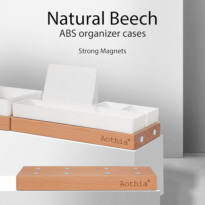 Aothia Verstellbarer Schreibtisch-Organizer, Telefonhalter, Klebezettelablage für Zuhause/Büro (weis