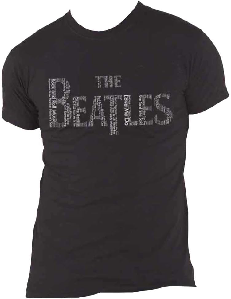 The Beatles Herren T Shirt Schwarz Drop T Songs Band Logo offiziell S Schwarz, S Schwarz