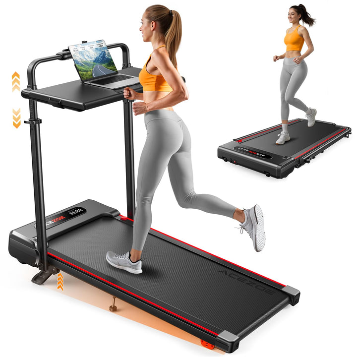 Laufband für Zuhause,6 in 1 Walking Pad mit Steigung bis 10%, 12km/h Klappbar Laufband mit LED-Anzei