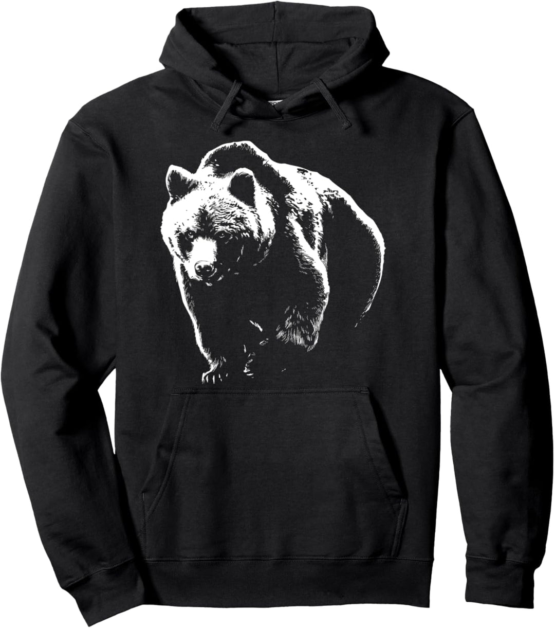Bär Grizzlybär Braunbär Raubtier Tierwelt Design Geschenk Pullover Hoodie