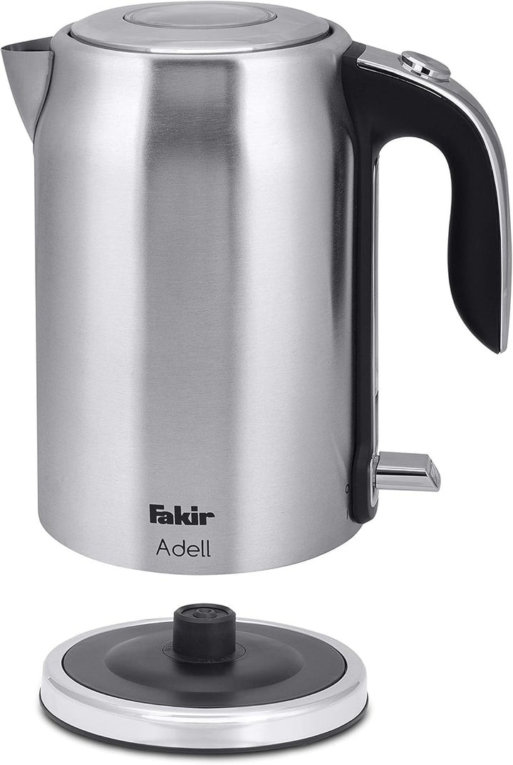 Fakir 4005001 Adell – Wasserkocher aus Edelstahl I Wasserkocher 1,7 Liter I,Langlebiger Wasserkocher