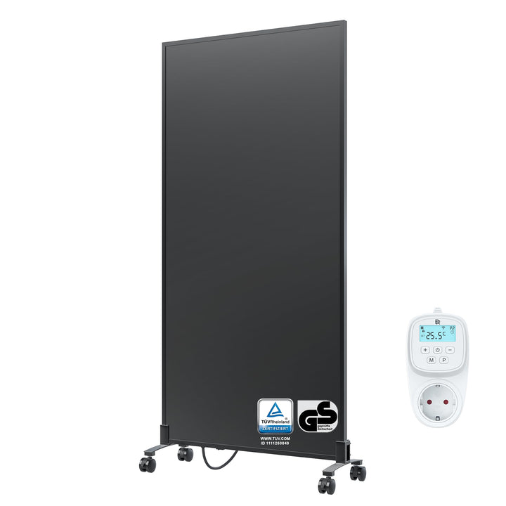 BR Bringer Infrarotheizung Standgerät - 1000 Watt - Energiesparend - Mobile Elektroheizung mit Stand