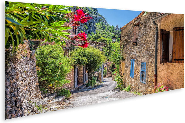 islandburner Bild auf Leinwand Moustiers Sainte Marie Dorf Strasse Provence Frankreich Bilder Wandbi