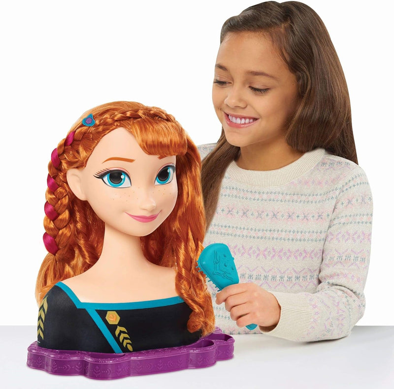 JP Disney Styling Frozen 2 Deluxe Anna Styling Head, FRND7000, Deluxe Anna