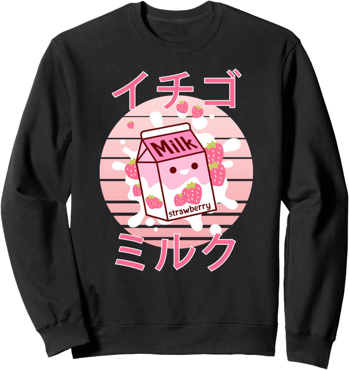 Retro 90s Japanese Kawaii Strawberry Milk Cute Vintage Sweatshirt