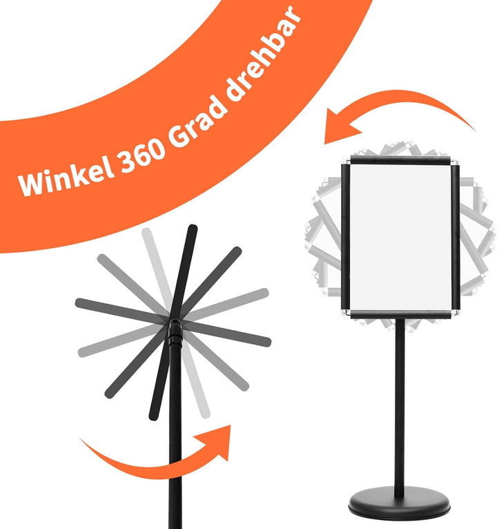 GOPLUS Infoständer Höhenverstellbar, Plakatständer Drehbar, Informationsständer DIN A3/A4, Präsentat