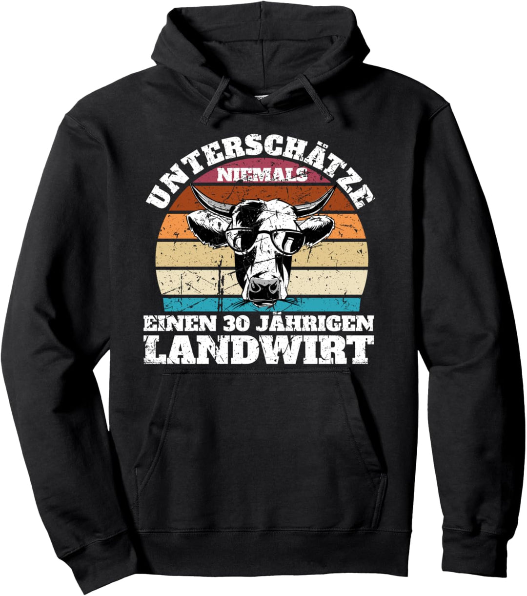 30 Geburtstag Landwirt 30er Bauern 30 Jahre Kuh Kühe Sprüche Pullover Hoodie