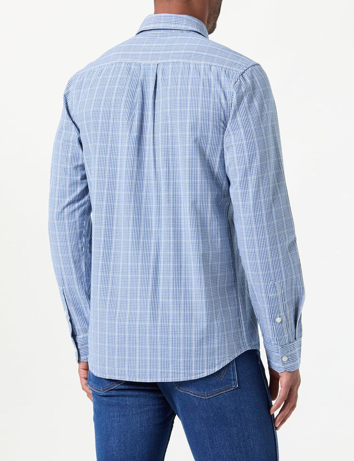 Wrangler Herren Shirt S Blau, S Blau