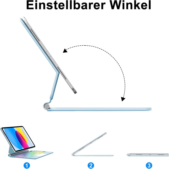 IVEOPPE Magic Keyboard für iPad 10. Generation & iPad 11" A16 (2025), Magnetische Freischwebende Des