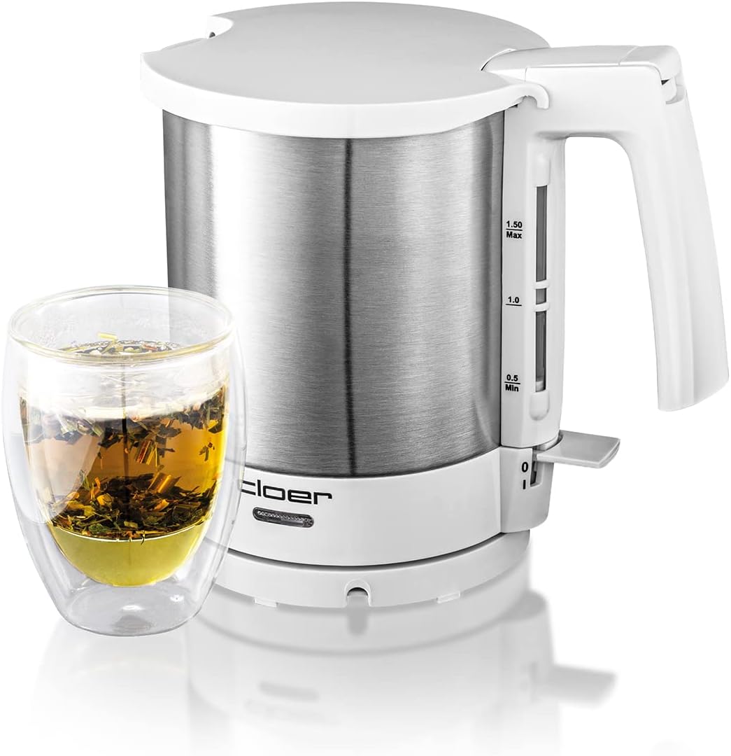 Cloer 4711 Wasserkocher, 2000 W, Trockengeh- und Überhitzungsschutz, aussen liegende Füllmengenmarki