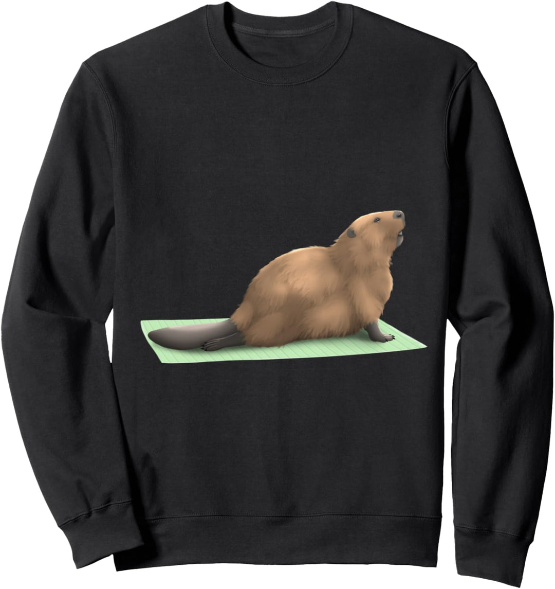 Beaver Yoga Pose Meditation Zen Workout Exercise Funny Sweatshirt
