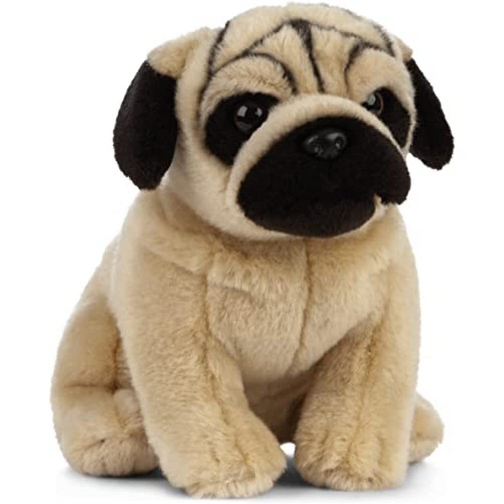 Living Nature Soft Toy - Stofftier Mops (20cm) Mops 20cm Dog, Mops 20cm Dog