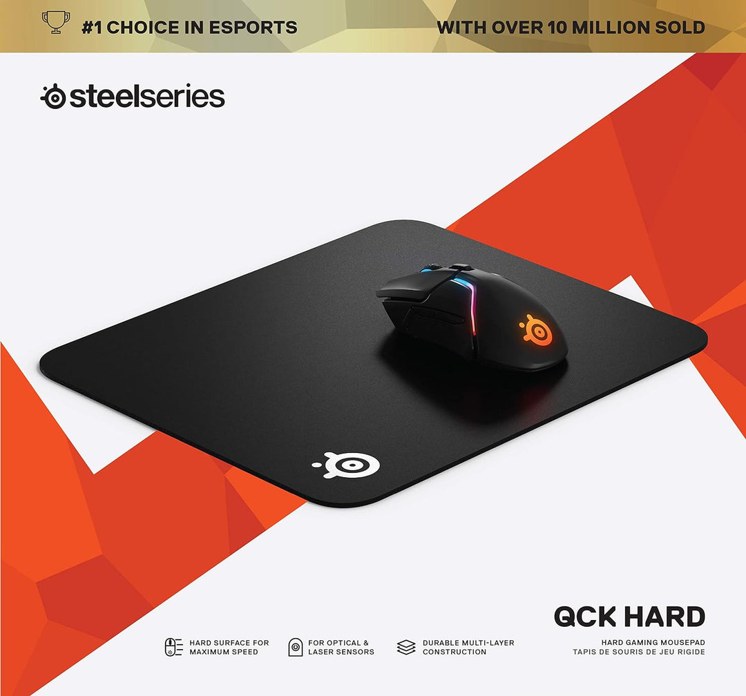 SteelSeries QcK Gaming-Oberfläche – mittelhart – minimale Reibung – punktgenaue Genauigkeit – Schwar