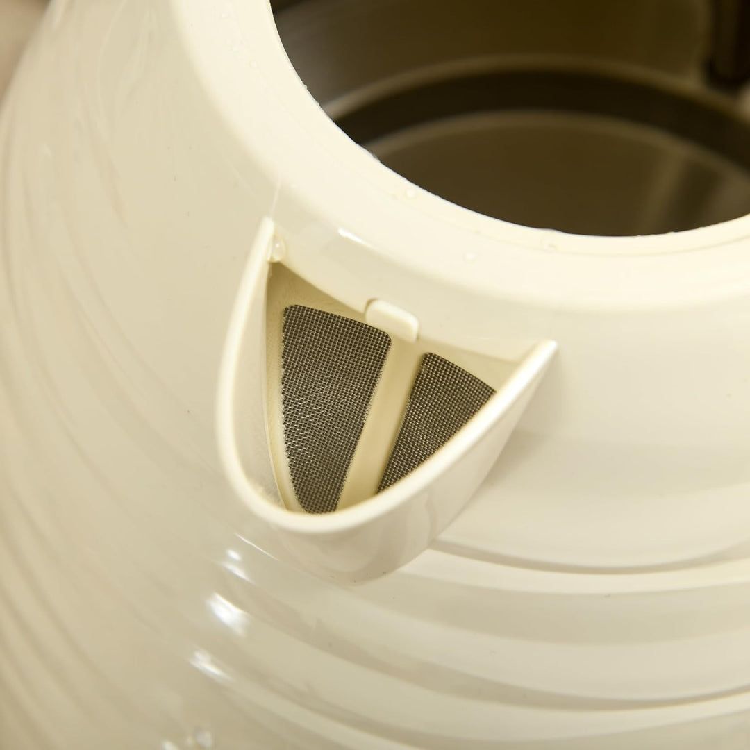 HOMCOM Wasserkocher Toaster Set Frühstück-Set mit 1,7L Wasserkocher, 4 Scheiben Toaster, 2200 W, 7 B