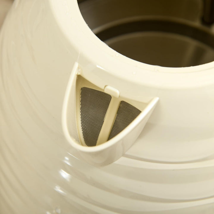 HOMCOM Wasserkocher Toaster Set Frühstück-Set mit 1,7L Wasserkocher, 4 Scheiben Toaster, 2200 W, 7 B