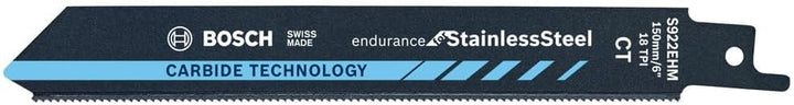 Bosch Professional Säbelsägeblatt S 922 EHM Endurance for Stainless Steel (für Edelstahl, 150 x 19 x