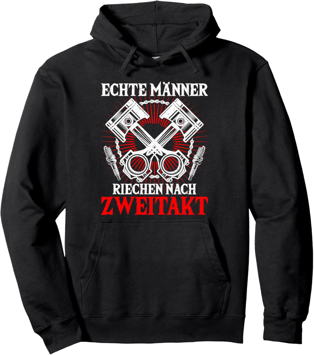 Zweitakt Spruch, Echte Männer, Motorrad, Moped, DDR, Biker Pullover Hoodie