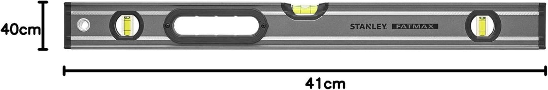Stanley FatMax Wasserwaage (60 cm, Hohlprofilwasserwaage, vertikale / horizontale Libelle) 0-43-624,