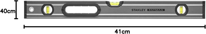 Stanley FatMax Wasserwaage (60 cm, Hohlprofilwasserwaage, vertikale / horizontale Libelle) 0-43-624,