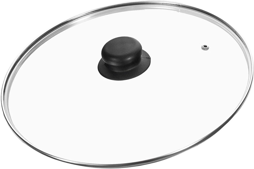 4BIG.fun Wok Bratpfanne Ø24 cm 2,2 L aus Gusseisen mit Holzgriff Glasdeckel Asia Wokpfanne Induktion