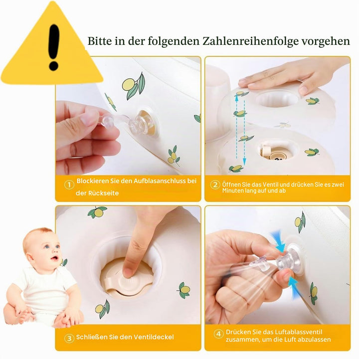 Aufblasbarer Baby-Sitz für Babys ab 4-24 Monaten,Rückenstützsofa,Baby Boden-Sitzunterstützung zum Si