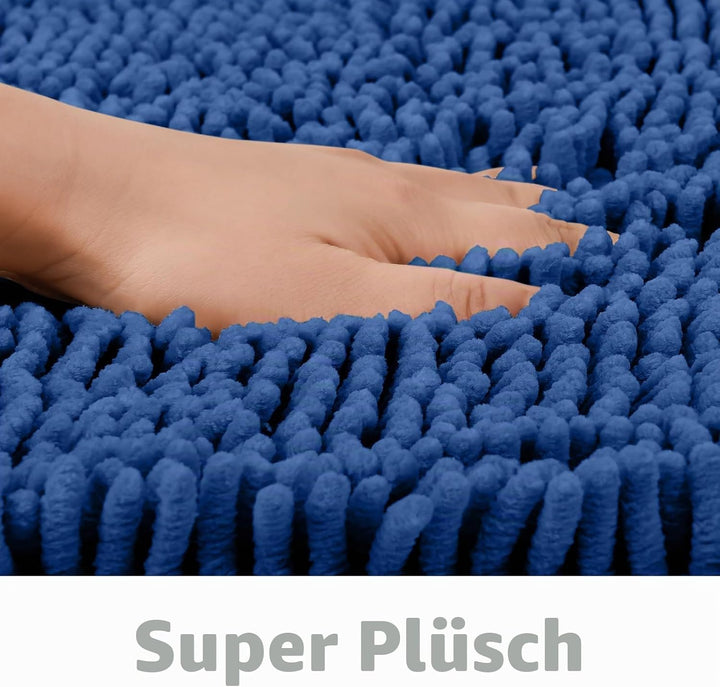 FCSDETAIL rutschfeste, Hochflor Badteppiche 50 x 80 cm, Maschinenwaschbare Badematte, Badvorleger mi