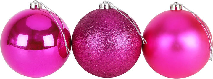 Christmas Concepts® 3-150mm extra grosse Kugeln - glänzendes, Mattes und Glitzer-Design - Weihnachts