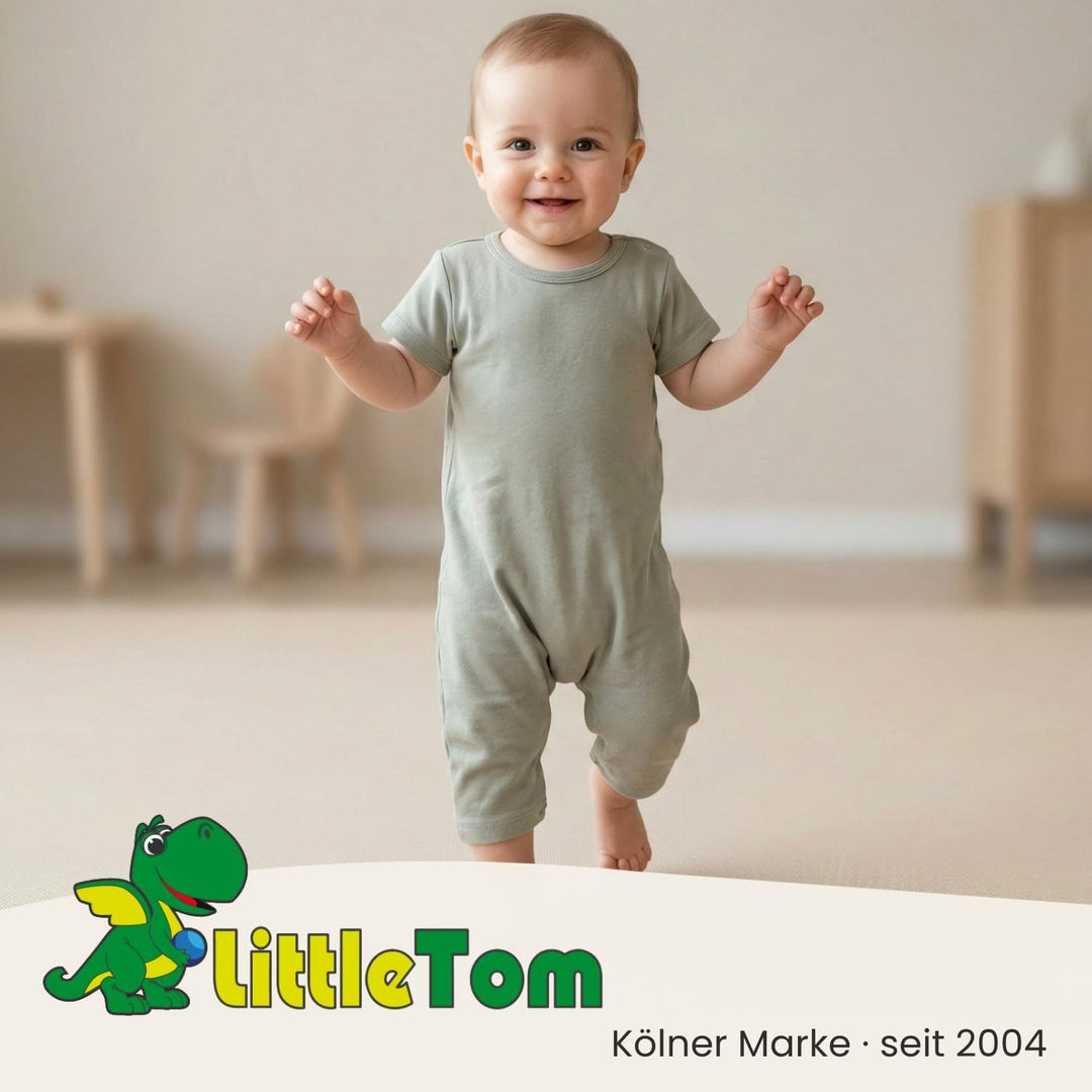 LittleTom Spielmatte Baby Puzzlematte mit Rand - 9 Matten je 30x30x1 cm Krabbelmatte 90x90 cm Bodenm