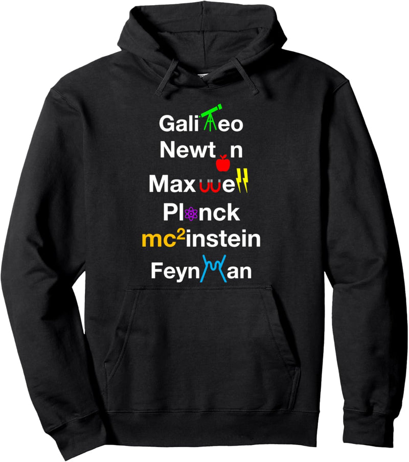 Nerdy Galileo Newton Maxwell Greatest Physiker Wissenschaft Geschenk Pullover Hoodie