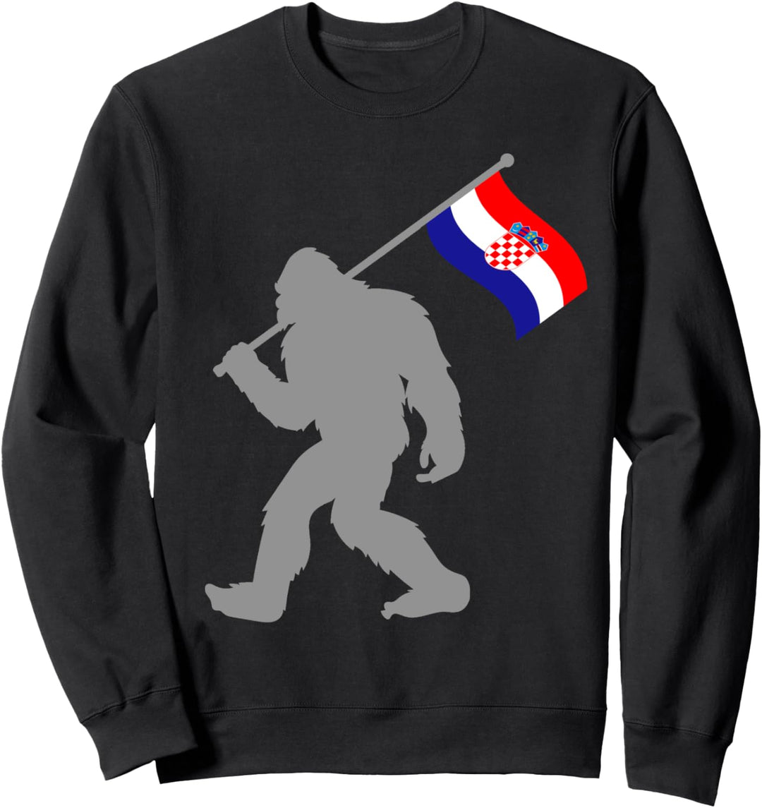 Hrvatska oder Kroatische Fahne auf Kroatien Flagge Sweatshirt