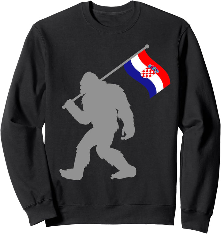 Hrvatska oder Kroatische Fahne auf Kroatien Flagge Sweatshirt
