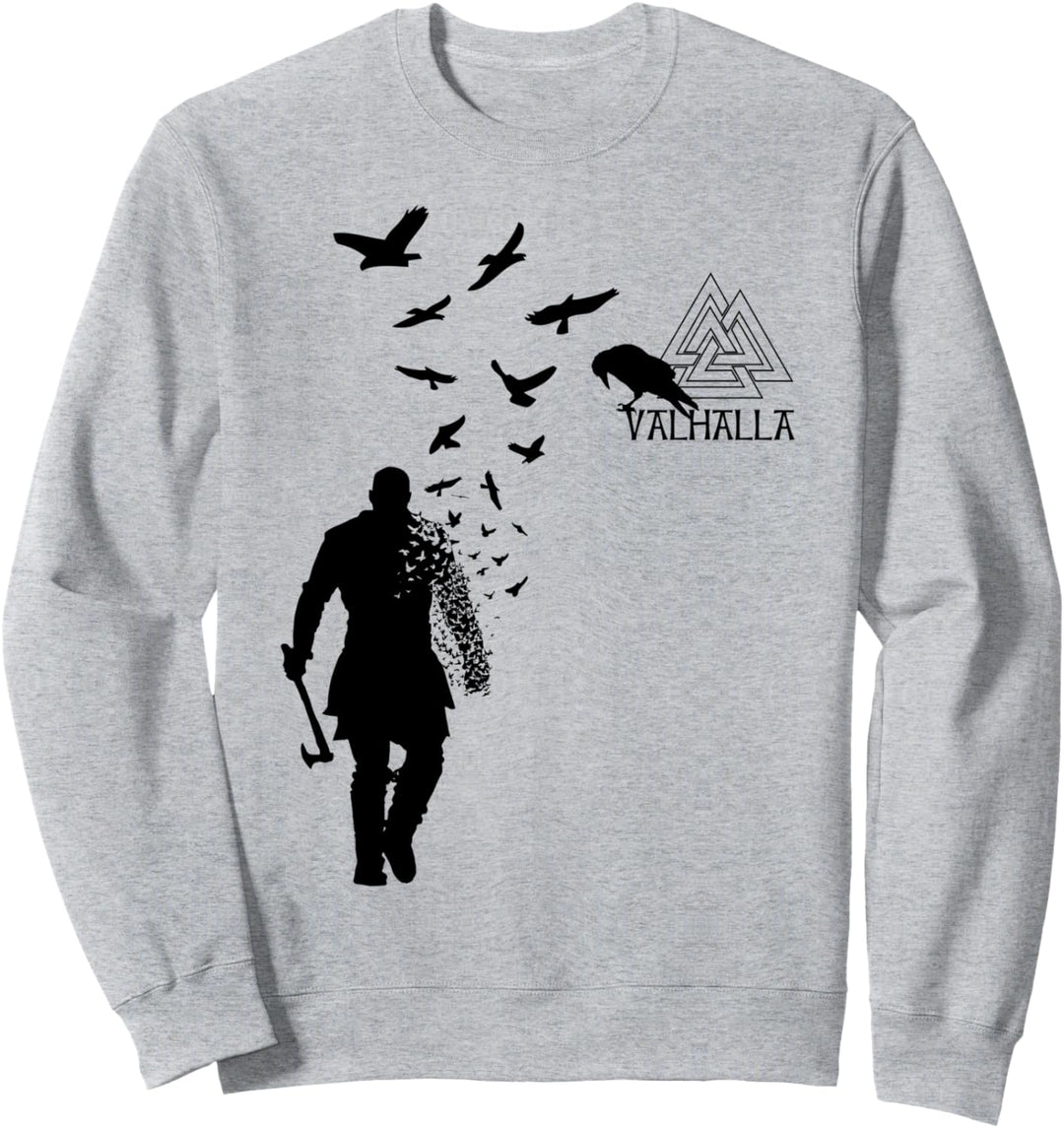Xeire Viking Ragnar Lothbrok Valhalla Odin Raben Sweatshirt