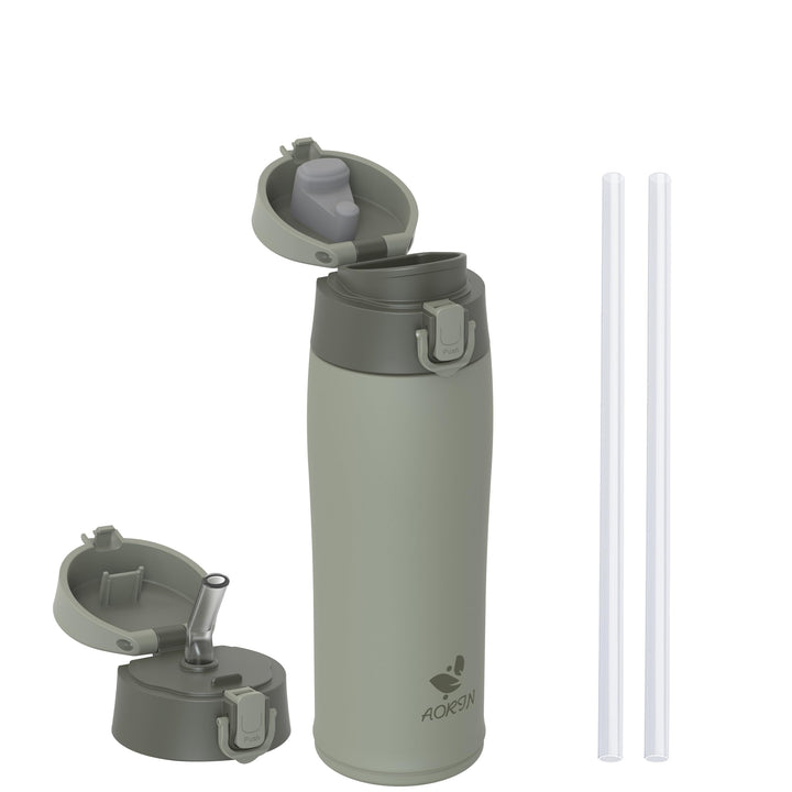 AORIN Trinkflasche Edelstahl 18/8, 500ml, Auslaufsicher Thermoskanne Isolierflasche Doppelwandig mit