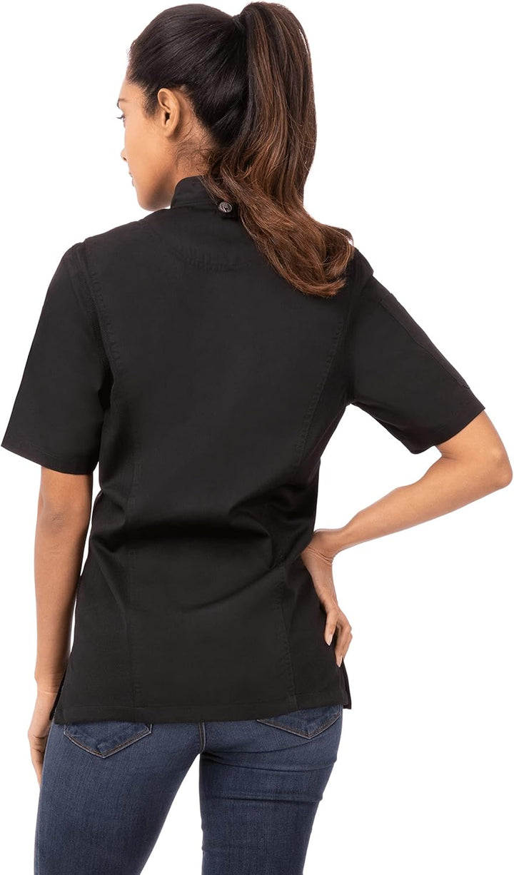 Chef Works Damen Springfield Chef Coat Kochjacke M Schwarz, M Schwarz