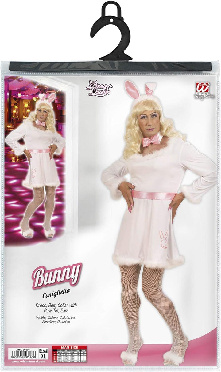 "BUNNY" (dress, belt, collar with bow tie, ears) - (XL)