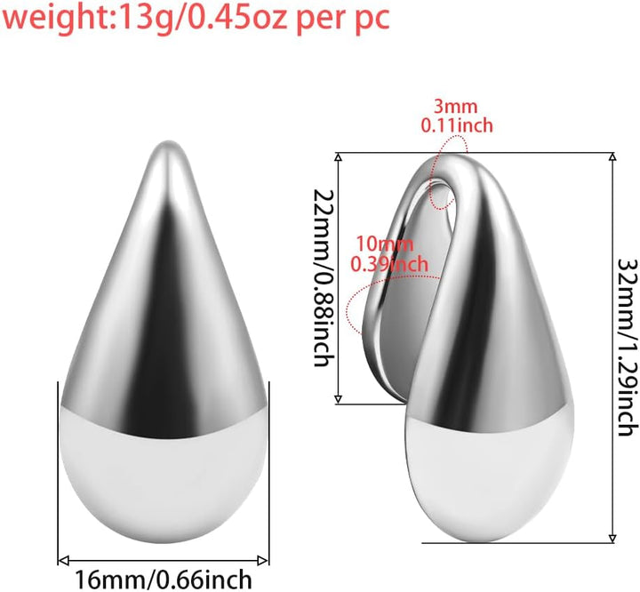 Vankula Ohr Gewichte Flesh Tunnel Weights Hangers Ringe Hoop Edelstahl für männer damen Ohrpiercing