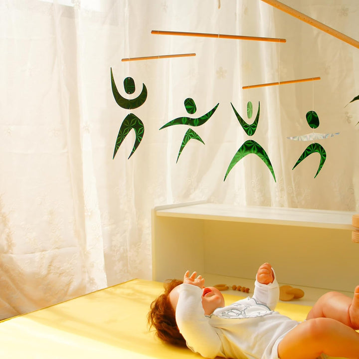 Montessori Mobile Set G, Munari, Oktaeder in mehreren Grössen, Grün Tänzer Ⅱ, Set G