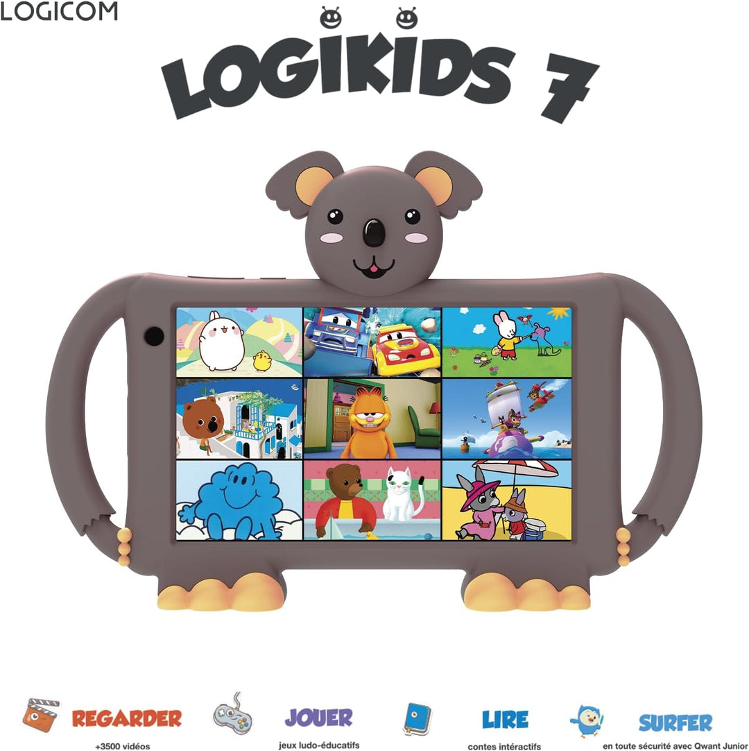 Logicom - Lern-Tablet mit Touchscreen für Kinder – Logikids 7 – 7-Zoll-Display – Kinder von 3 bis 8