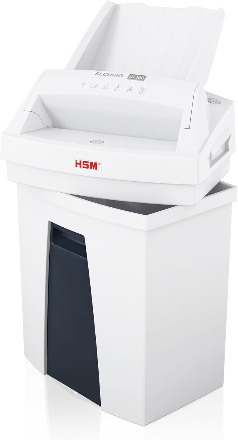 HSM SECURIO AF100 Small Office Autofeed Aktenvernichter, Sicherheitsstufe P4, Partikelschnitt, 100 B