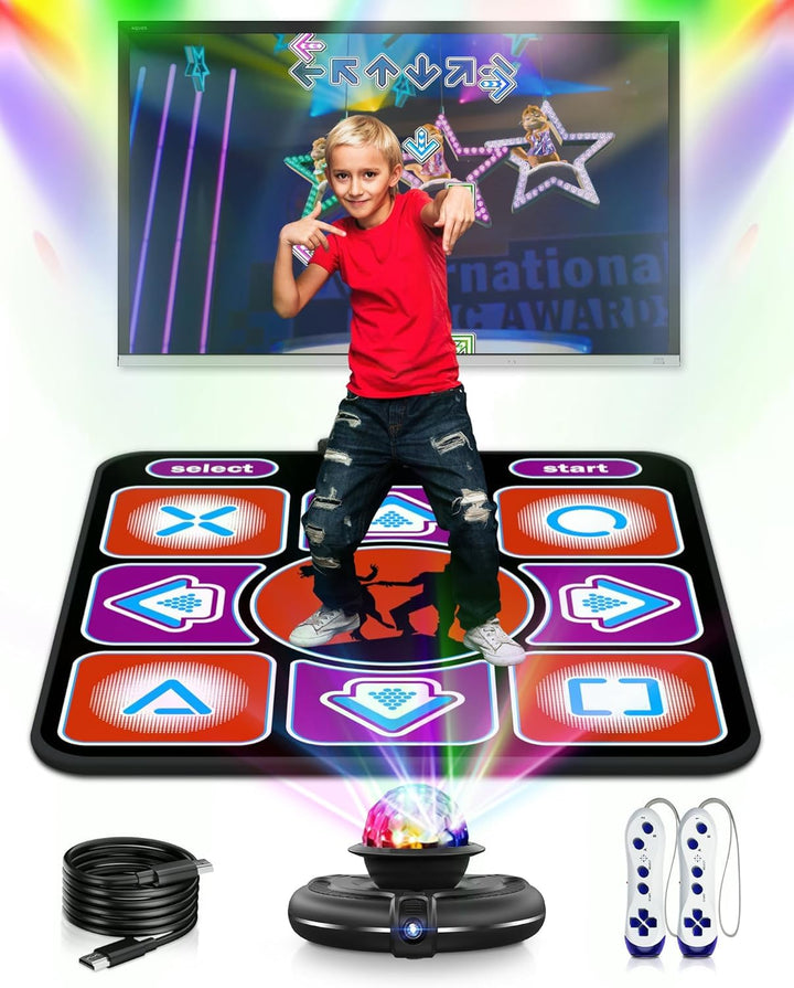 Kinder Tanzmatte mit kabellosem Controller, rutschfestes Tanzmatte für TV mit Kamera, Spass Tanzspie