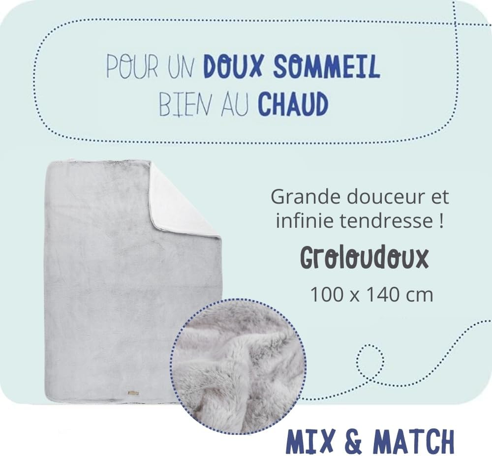 Noukie's Decke mit langem Flor, Grau, 100 x 140 cm Grau 100 x 140 cm (1er Pack), Grau 100 x 140 cm (