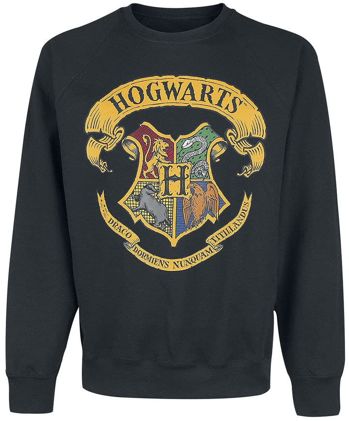 Harry Potter Hogwart's Crest Männer Sweatshirt schwarz L