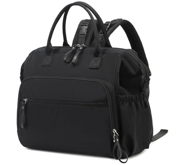 Wickeltasche mit grossem Fassungsvermögen, wasserabweisendes Nylon, 3-Wege-Reiserucksack und Schulte
